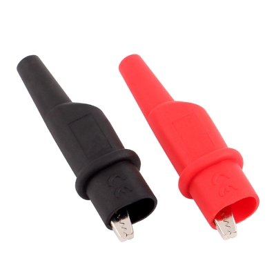 ETA3113   4mm jack semi-closed sheath alligator clip