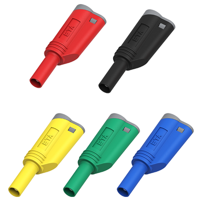 ETA3013   Stackable 4mm banana plug with sheath