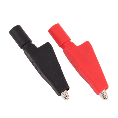 ETA3111   4mm jack semi-closed sheath alligator clip