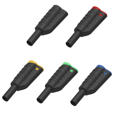ETA3013A   Stackable 4mm banana plug with sheath