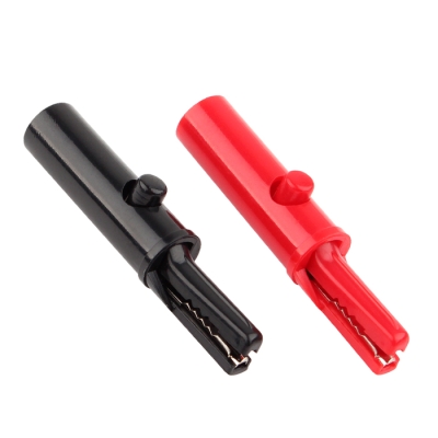 ETA3110   4mm jack semi-closed sheath alligator clip